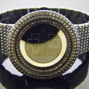 Men's King Master White CZ Full Case need battary & No box. As is.